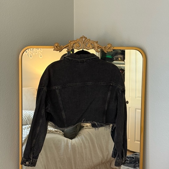 🖤 Topshop Denim Hacked Off Cropped Jacket🖤 - Picture 3 of 4